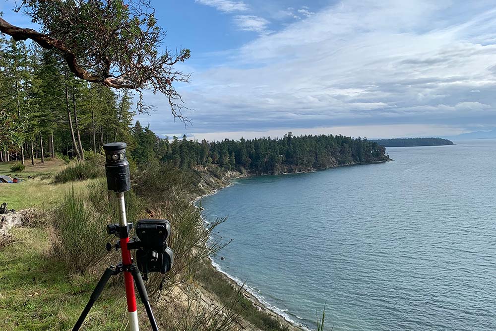boundary marking on Sidney Island