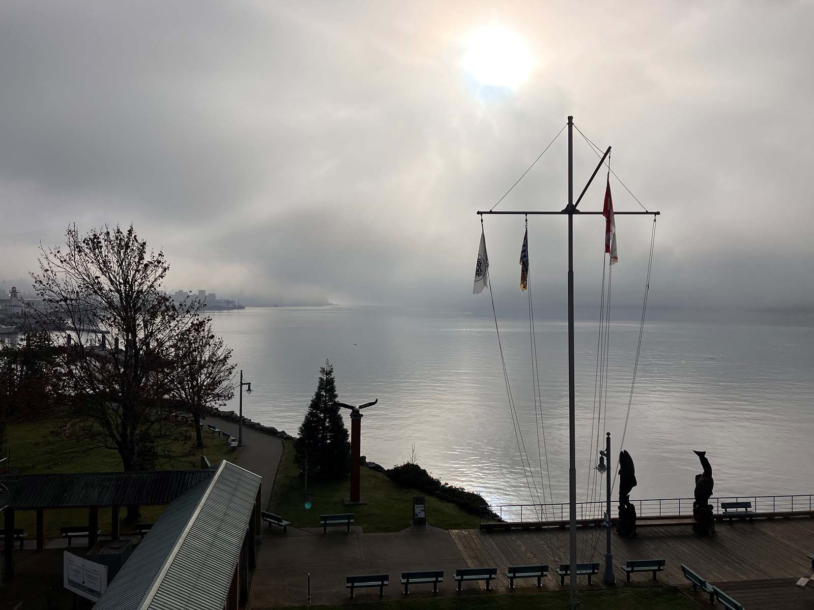 boundary marking on Sidney Island